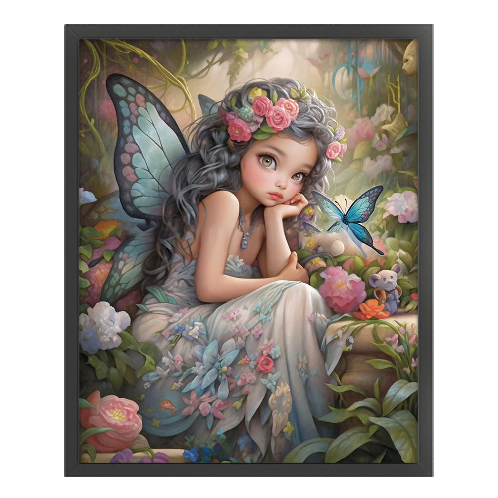 Butterfly Fairy Girl - 11CT Stamped Cross Stitch 50*60CM