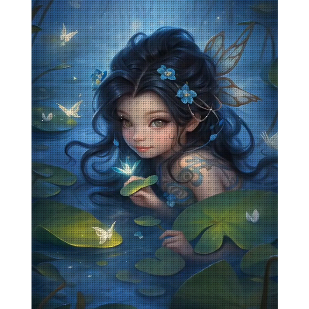 Butterfly Fairy Girl - 11CT Stamped Cross Stitch 50*60CM