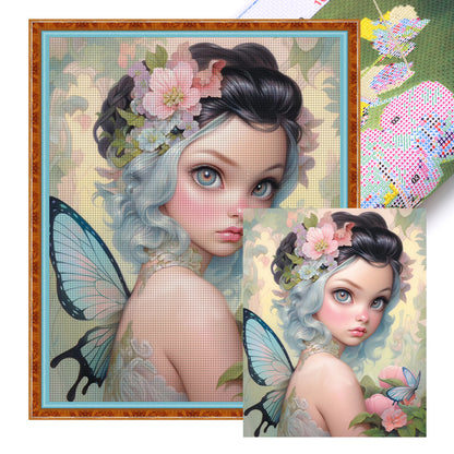 Butterfly Fairy Girl - 11CT Stamped Cross Stitch 50*60CM