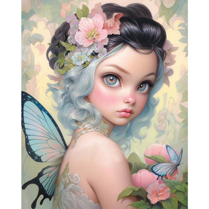 Butterfly Fairy Girl - 11CT Stamped Cross Stitch 50*60CM