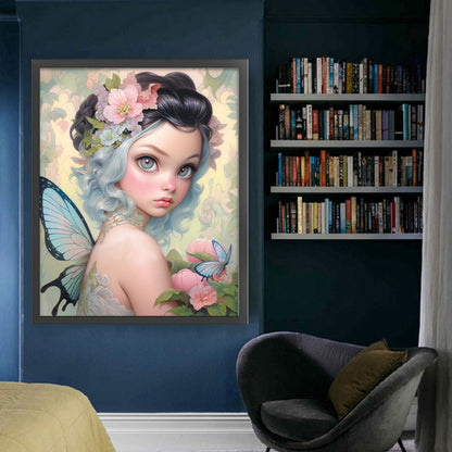 Butterfly Fairy Girl - 11CT Stamped Cross Stitch 50*60CM