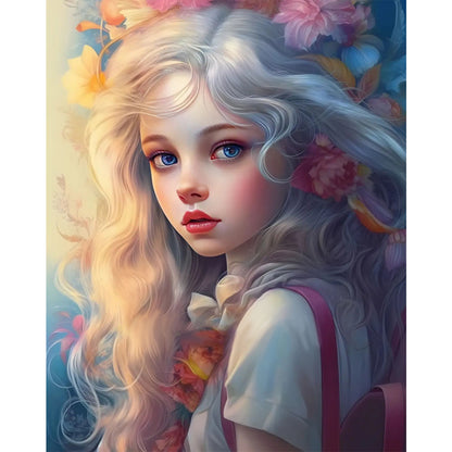 Girl - 11CT Stamped Cross Stitch 50*60CM