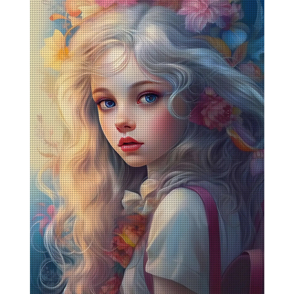 Girl - 11CT Stamped Cross Stitch 50*60CM
