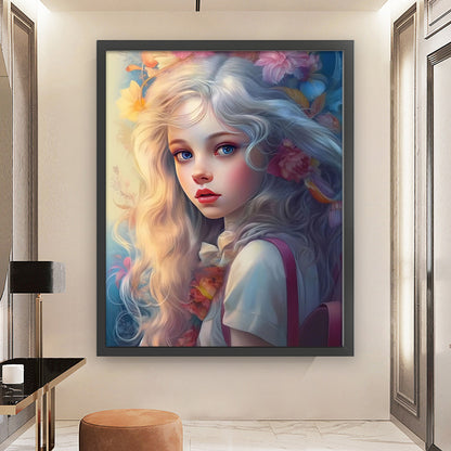 Girl - 11CT Stamped Cross Stitch 50*60CM