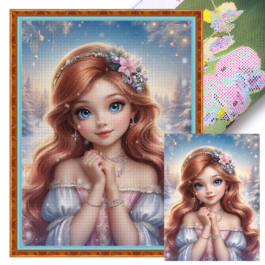 Winter Girl - 11CT Stamped Cross Stitch 50*65CM