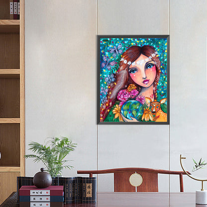 Girl - Full Round Drill Diamond Painting 40*50CM