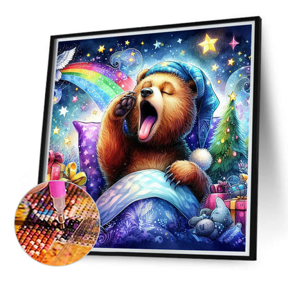 Waking Bear And Rainbow - Full Round Drill Diamond Painting 40*40CM