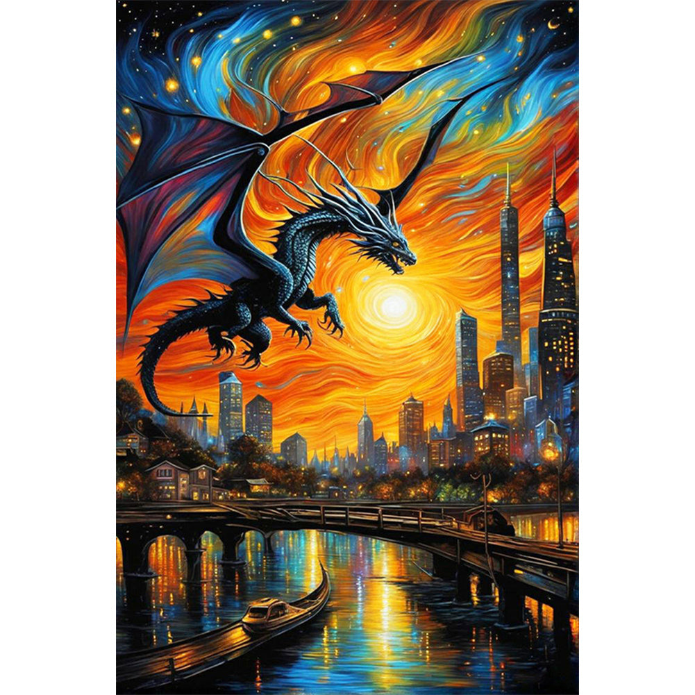 Flying Dragon - Full Round Drill Diamond Painting 40*60CM