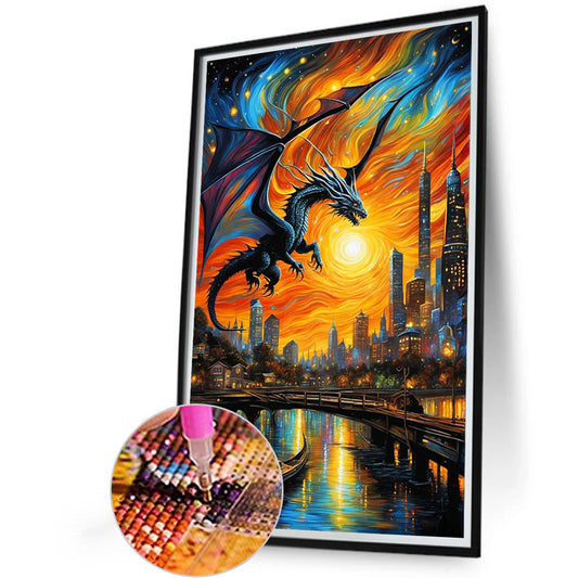Flying Dragon - Full Round Drill Diamond Painting 40*60CM