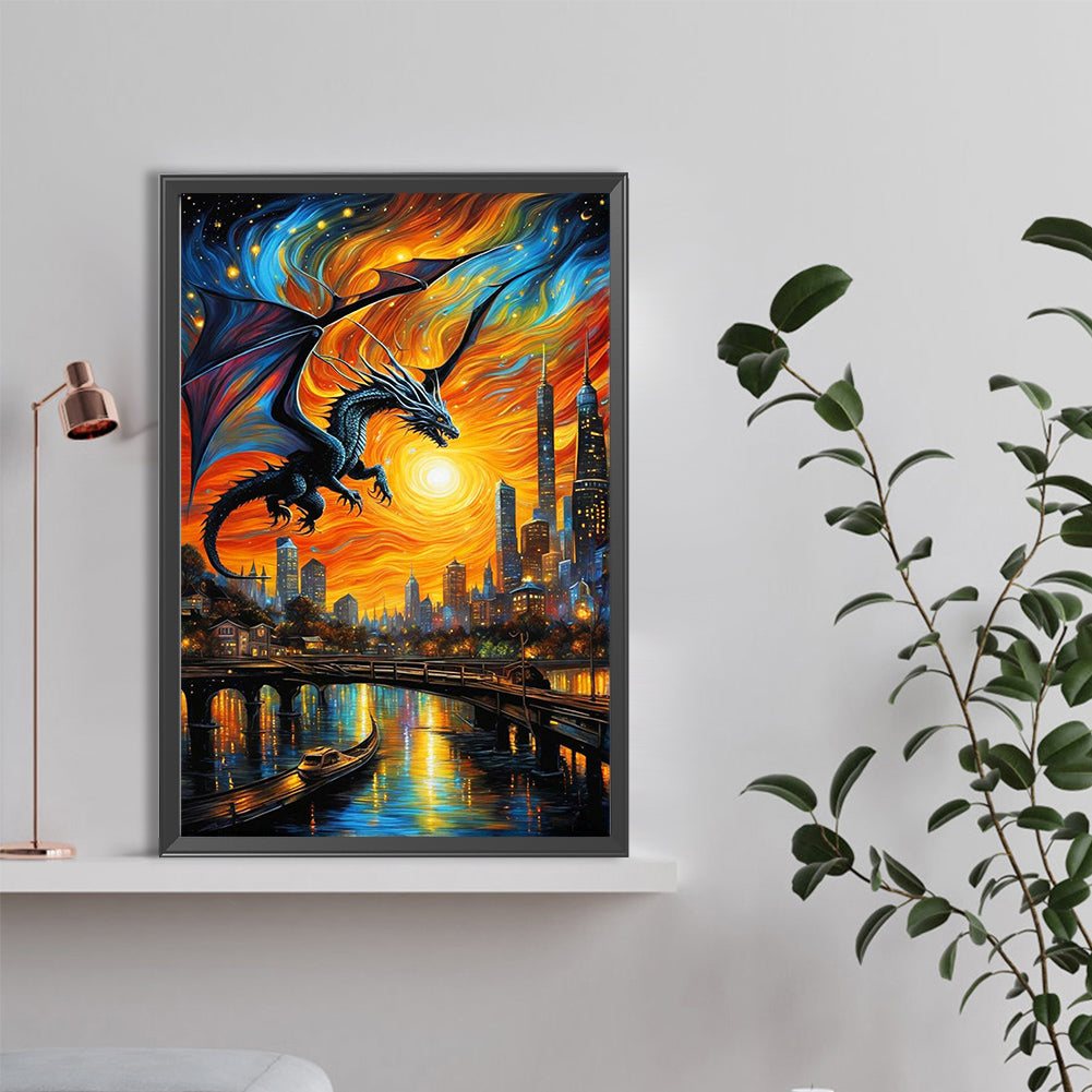 Flying Dragon - Full Round Drill Diamond Painting 40*60CM
