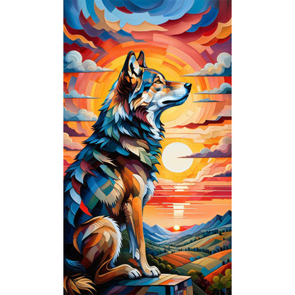 Wolf - Full Round Drill Diamond Painting 40*70CM