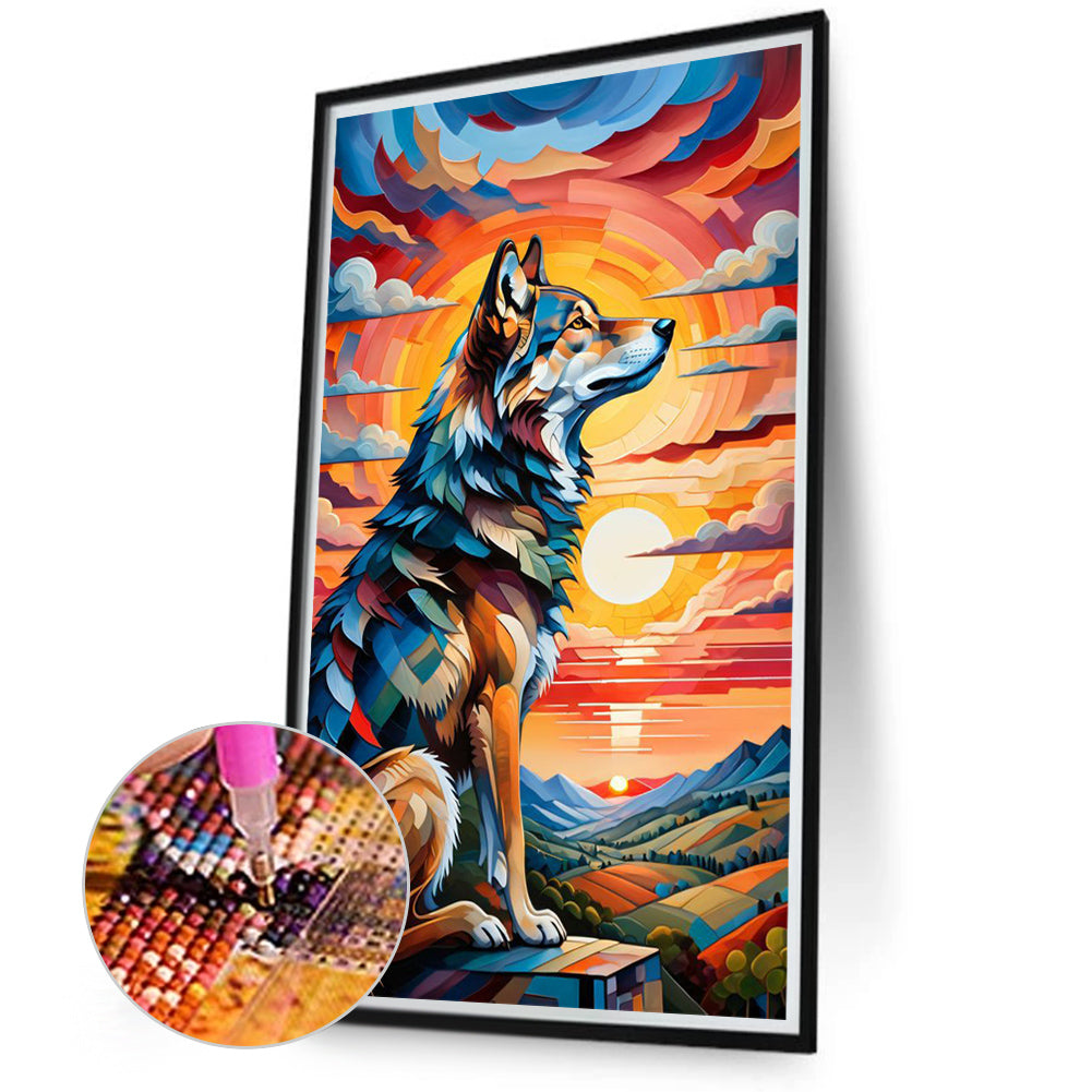 Wolf - Full Round Drill Diamond Painting 40*70CM