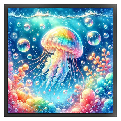 Colorful Jellyfish - 11CT Stamped Cross Stitch 40*40CM