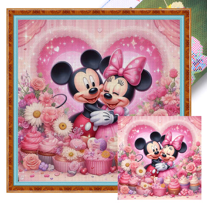 Mickey And Minnie - 11CT Stamped Cross Stitch 40*40CM