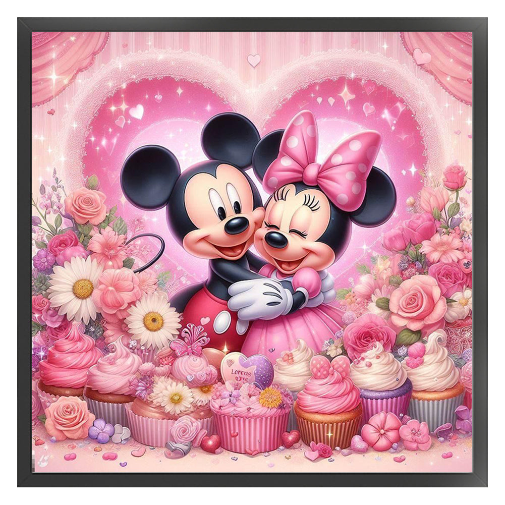 Mickey And Minnie - 11CT Stamped Cross Stitch 40*40CM