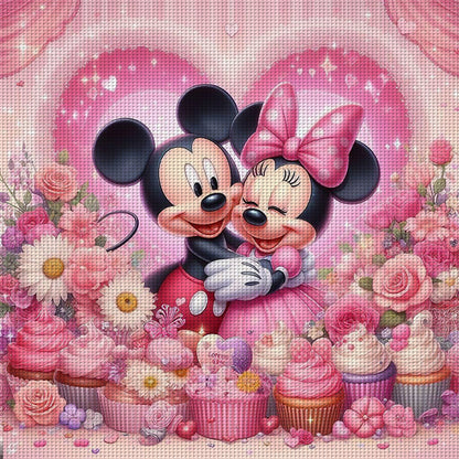 Mickey And Minnie - 11CT Stamped Cross Stitch 40*40CM