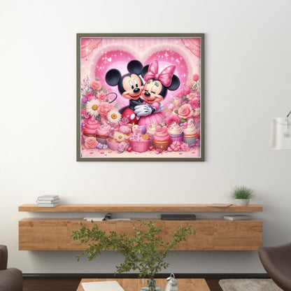 Mickey And Minnie - 11CT Stamped Cross Stitch 40*40CM