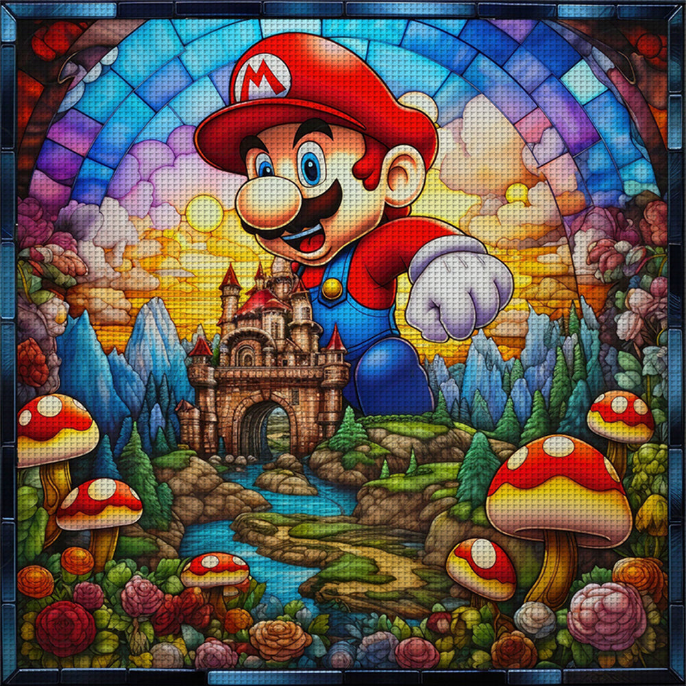 Mario - 11CT Stamped Cross Stitch 50*50CM