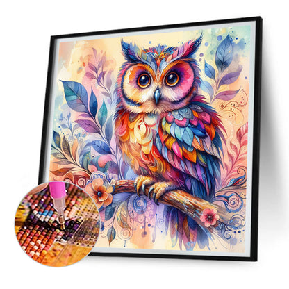 Owl - Full Round Drill Diamond Painting 30*30CM