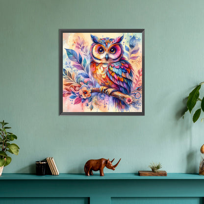 Owl - Full Round Drill Diamond Painting 30*30CM