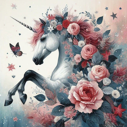 Unicorn - Full Round Drill Diamond Painting 30*30CM