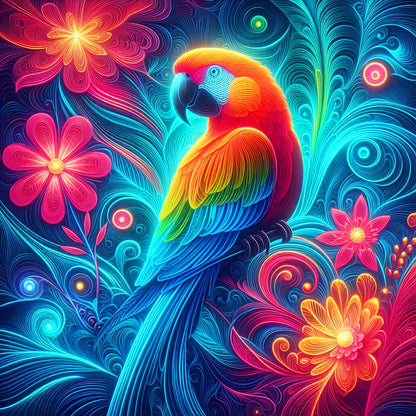 Atmospheric Color Parrot - Full Round Drill Diamond Painting 30*30CM