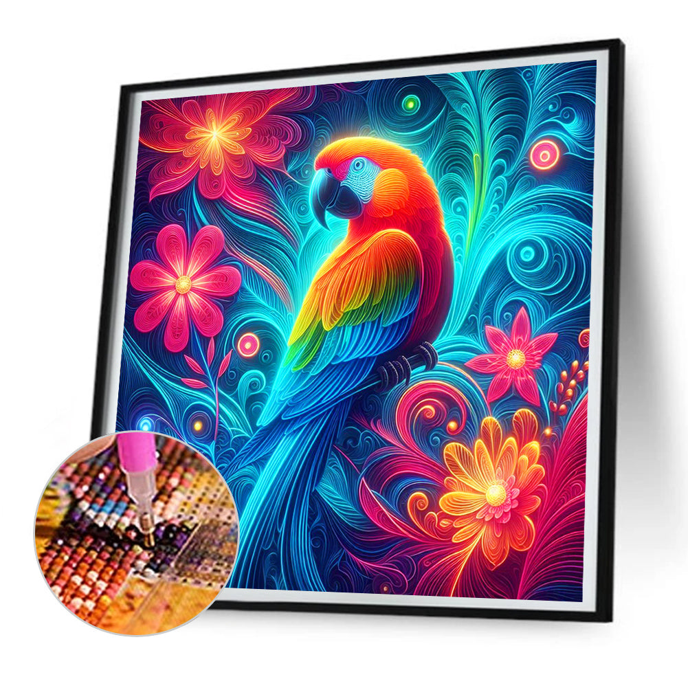Atmospheric Color Parrot - Full Round Drill Diamond Painting 30*30CM