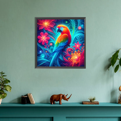 Atmospheric Color Parrot - Full Round Drill Diamond Painting 30*30CM