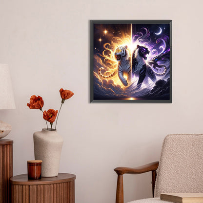 Atmosphere Double Tiger - Full Round Drill Diamond Painting 30*30CM