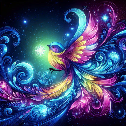 Atmosphere Dazzling Bird - Full Round Drill Diamond Painting 30*30CM