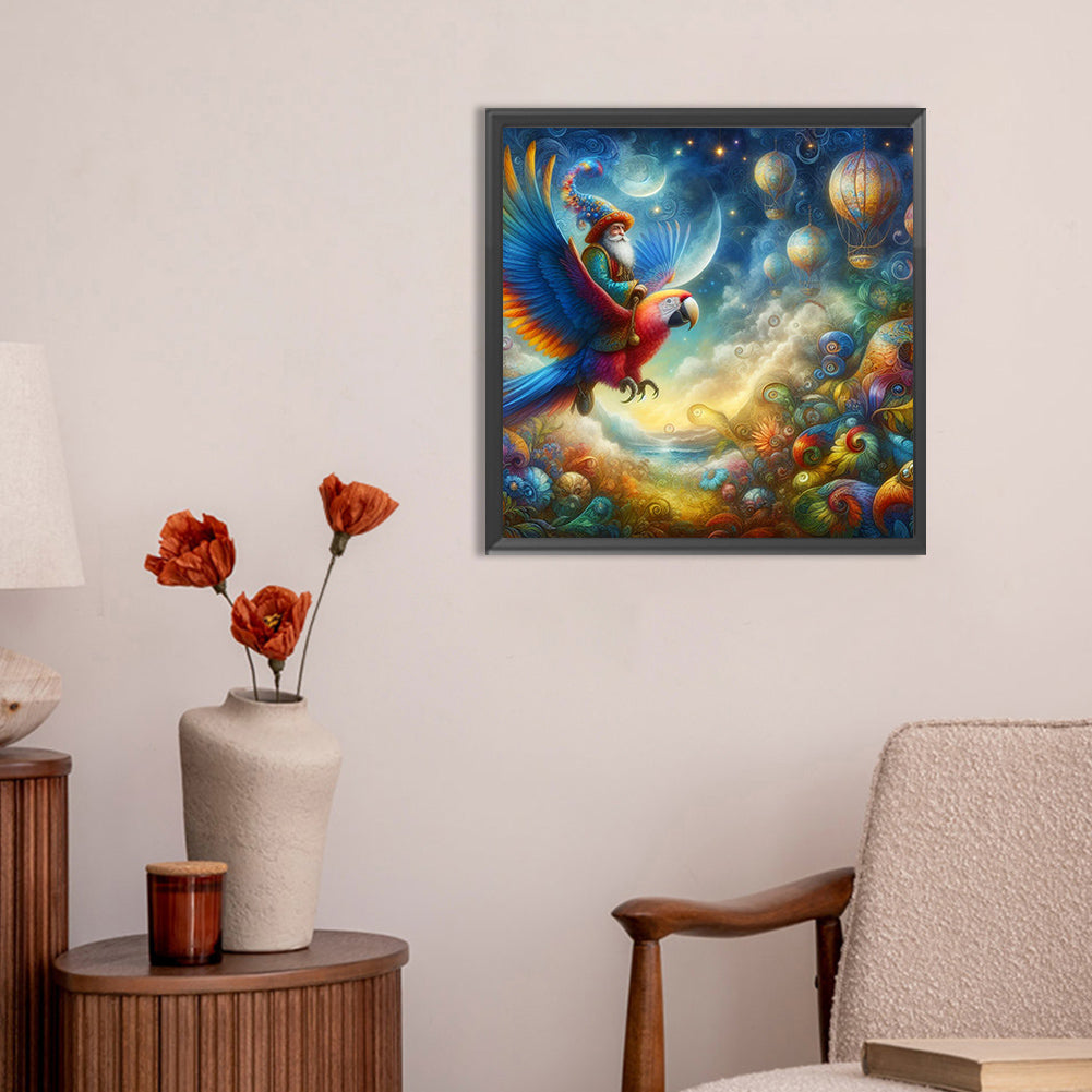Ambiance Macaw - Full Round Drill Diamond Painting 30*30CM