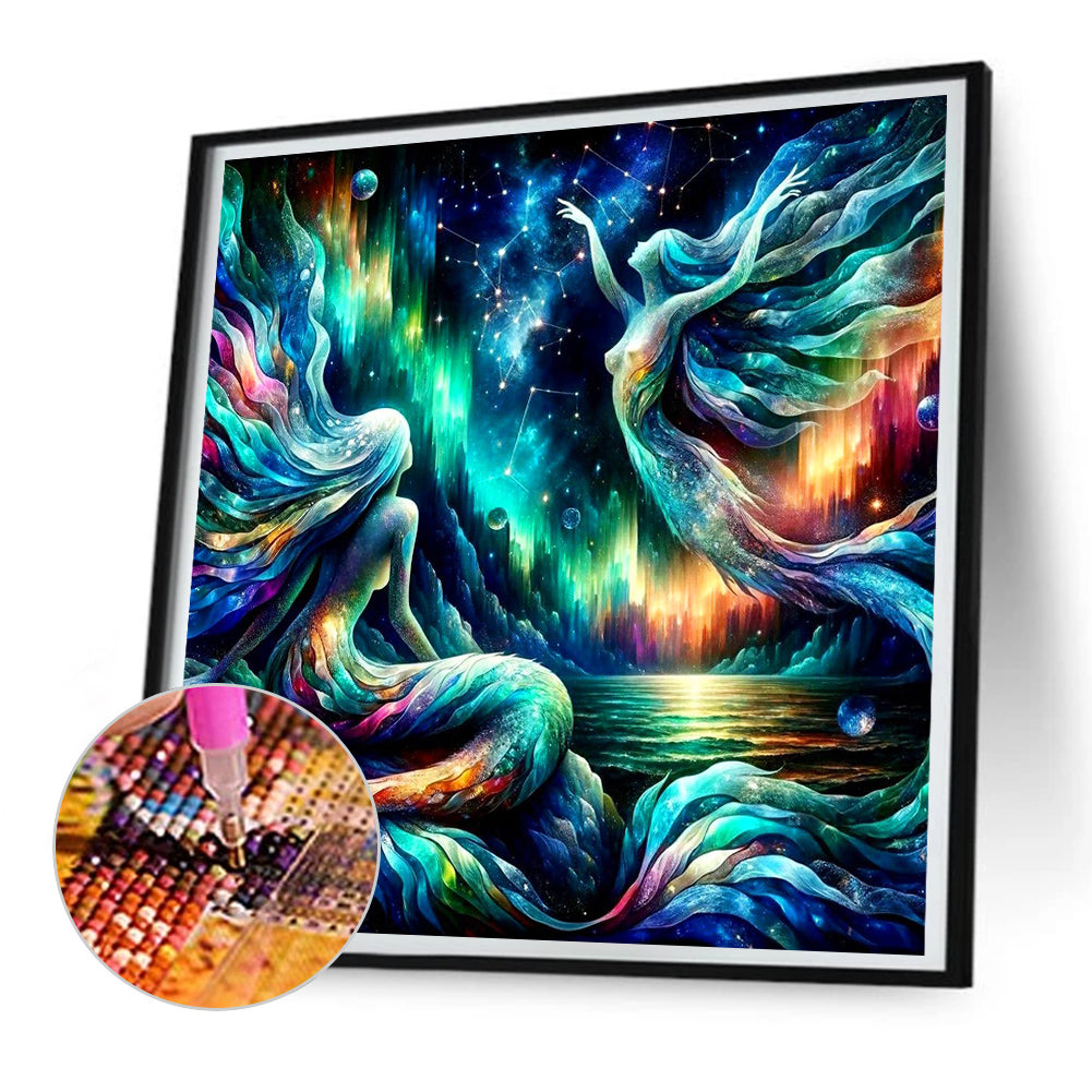 Colorful Mermaid - Full Round Drill Diamond Painting 30*30CM
