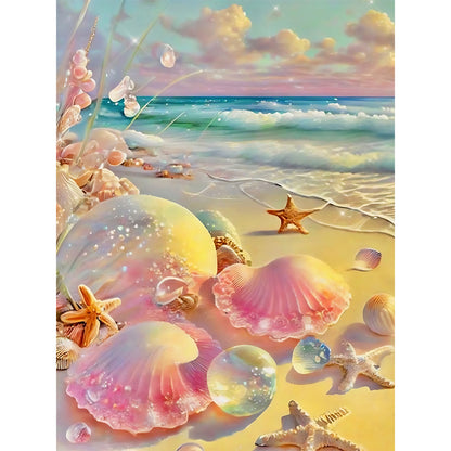 Fantasy Pink Shell - Full Round Drill Diamond Painting 30*40CM