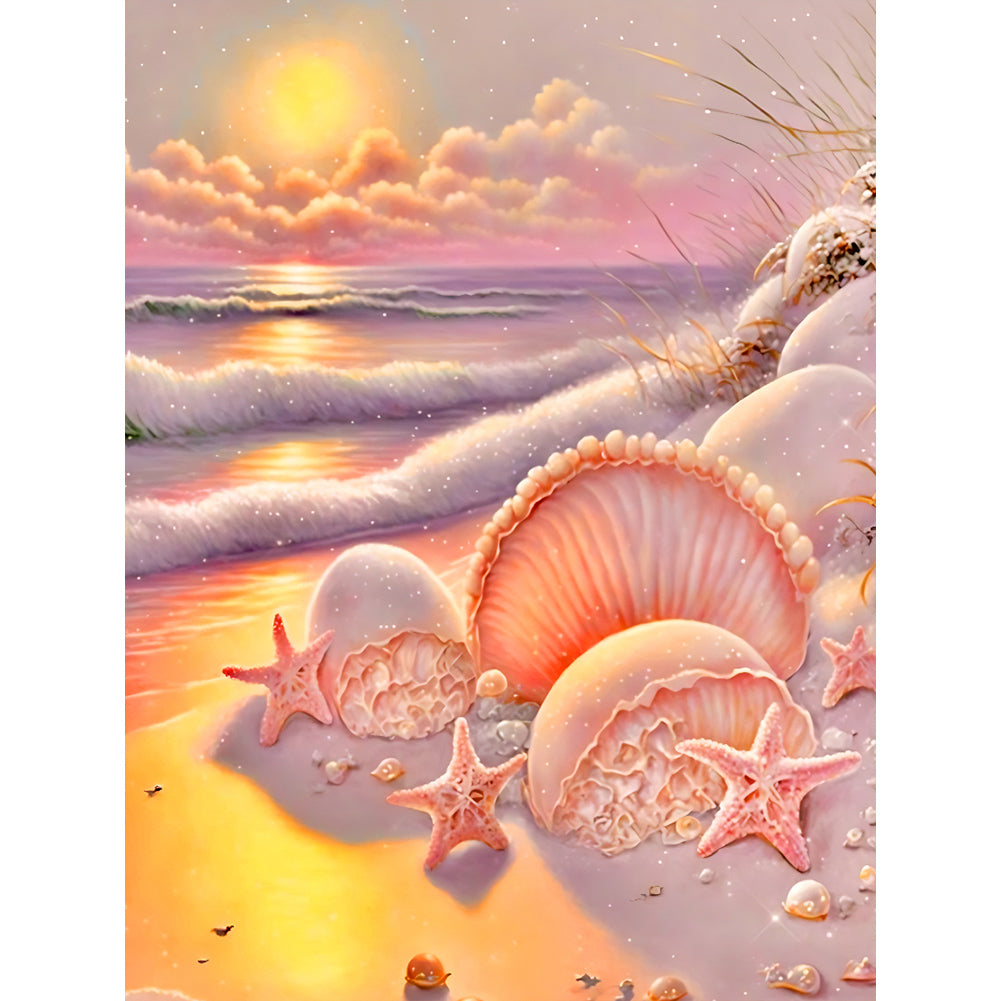 Fantasy Sunset Shell - Full Round Drill Diamond Painting 30*40CM