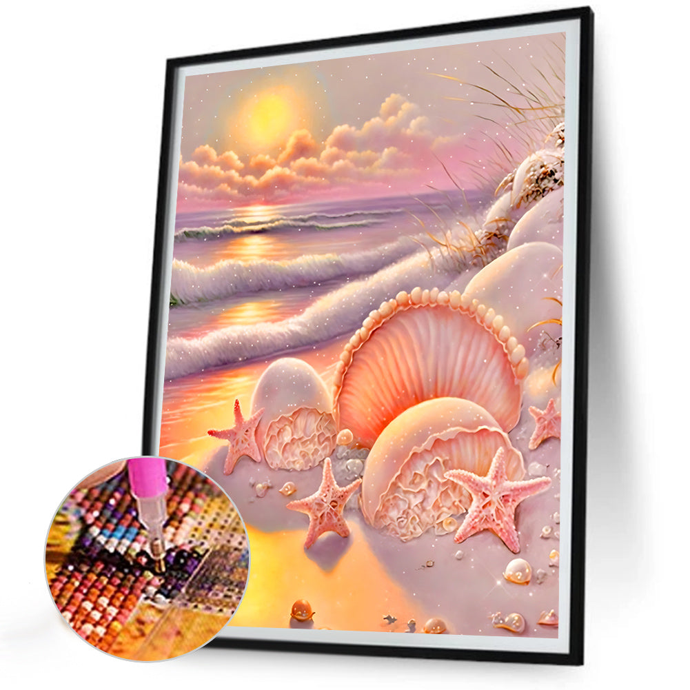 Fantasy Sunset Shell - Full Round Drill Diamond Painting 30*40CM