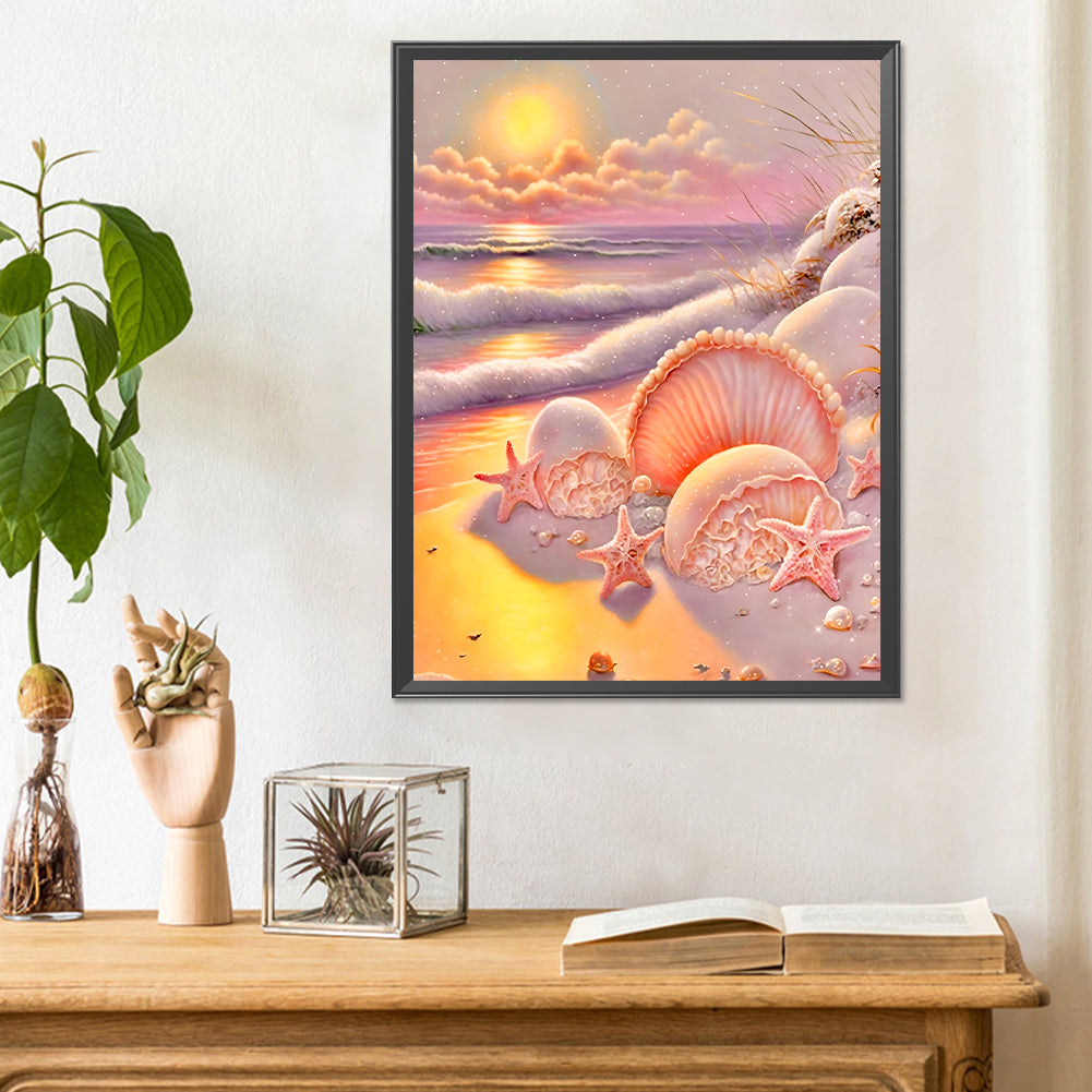 Fantasy Sunset Shell - Full Round Drill Diamond Painting 30*40CM