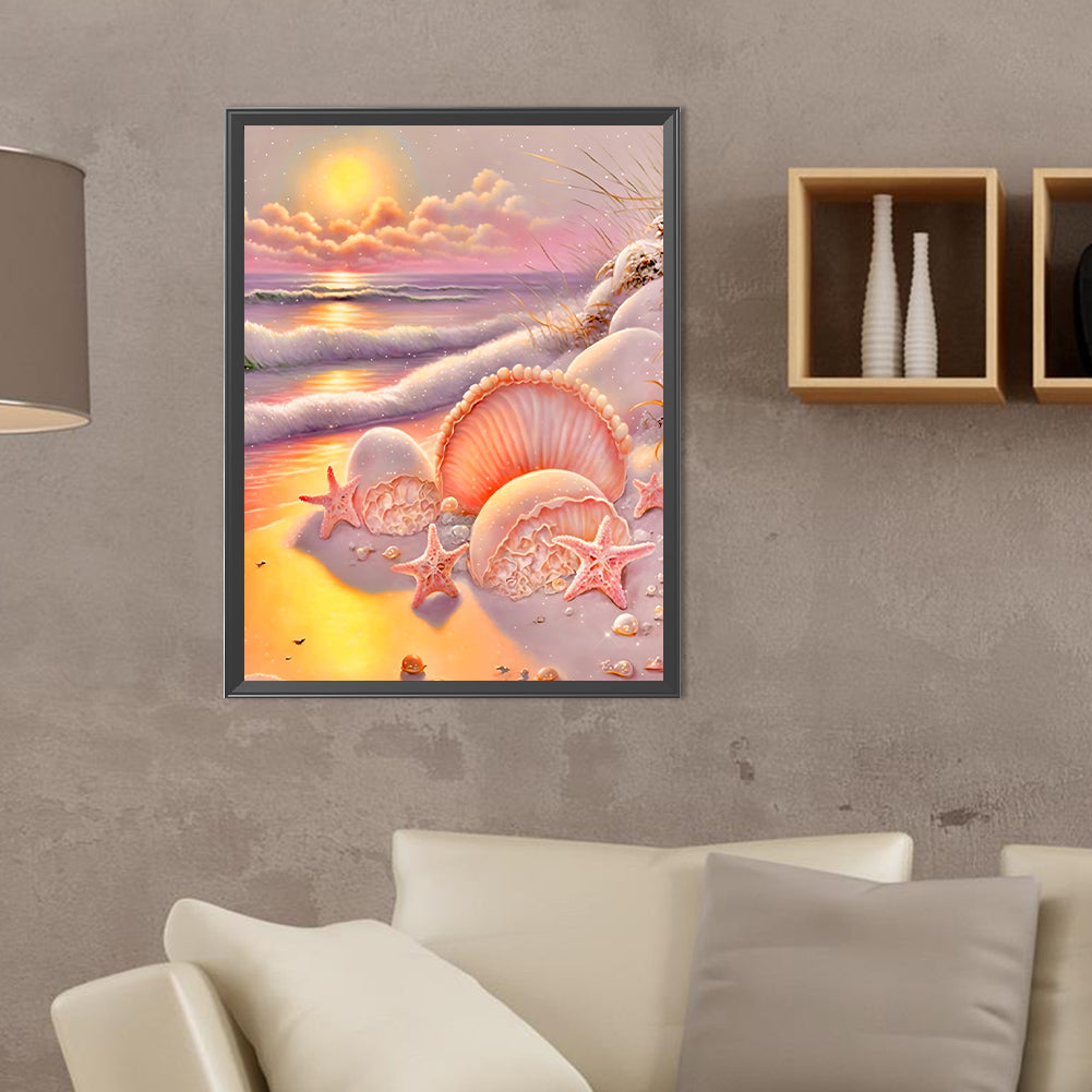 Fantasy Sunset Shell - Full Round Drill Diamond Painting 30*40CM