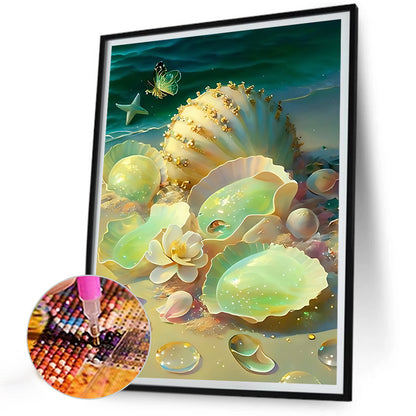 Fantasy Green Shell - Full Round Drill Diamond Painting 30*40CM