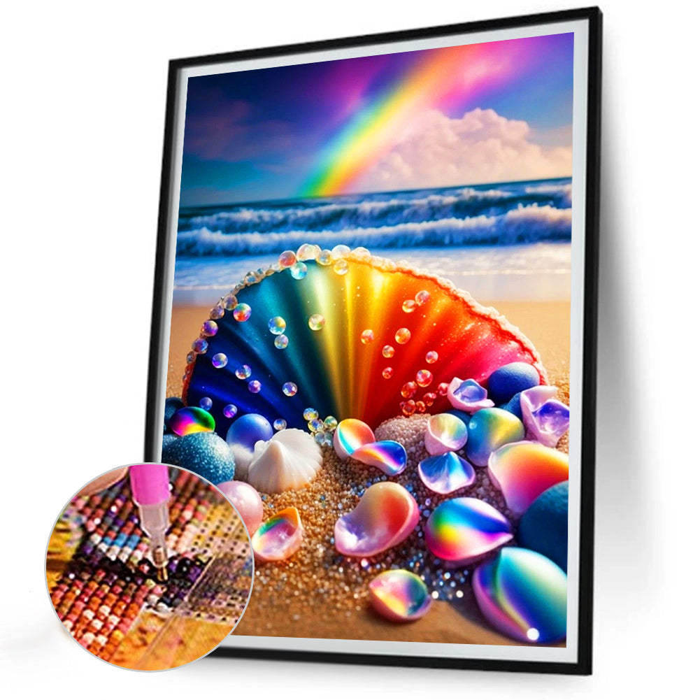 Fantasy Rainbow Shell - Full Round Drill Diamond Painting 30*40CM