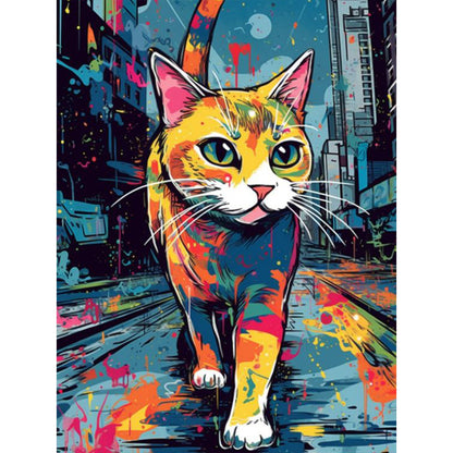 Spray Paint World Cats - Full Round Drill Diamond Painting 30*40CM