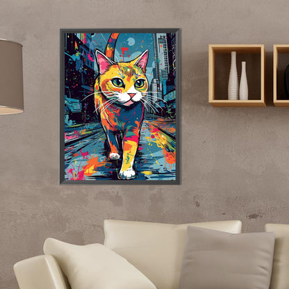 Spray Paint World Cats - Full Round Drill Diamond Painting 30*40CM