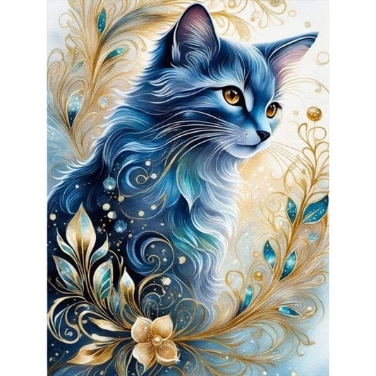 Elegant Cat - Full Round Drill Diamond Painting 30*40CM