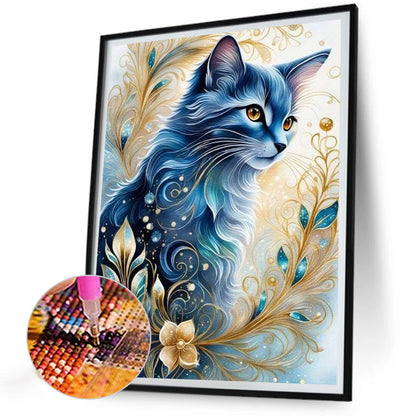 Elegant Cat - Full Round Drill Diamond Painting 30*40CM