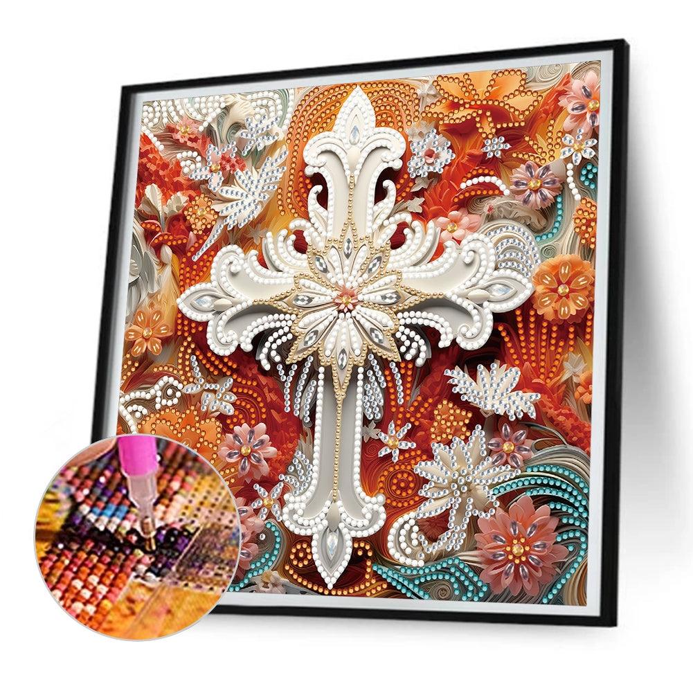 Cross Paper Painting - Special Shaped Drill Diamond Painting 30*30CM