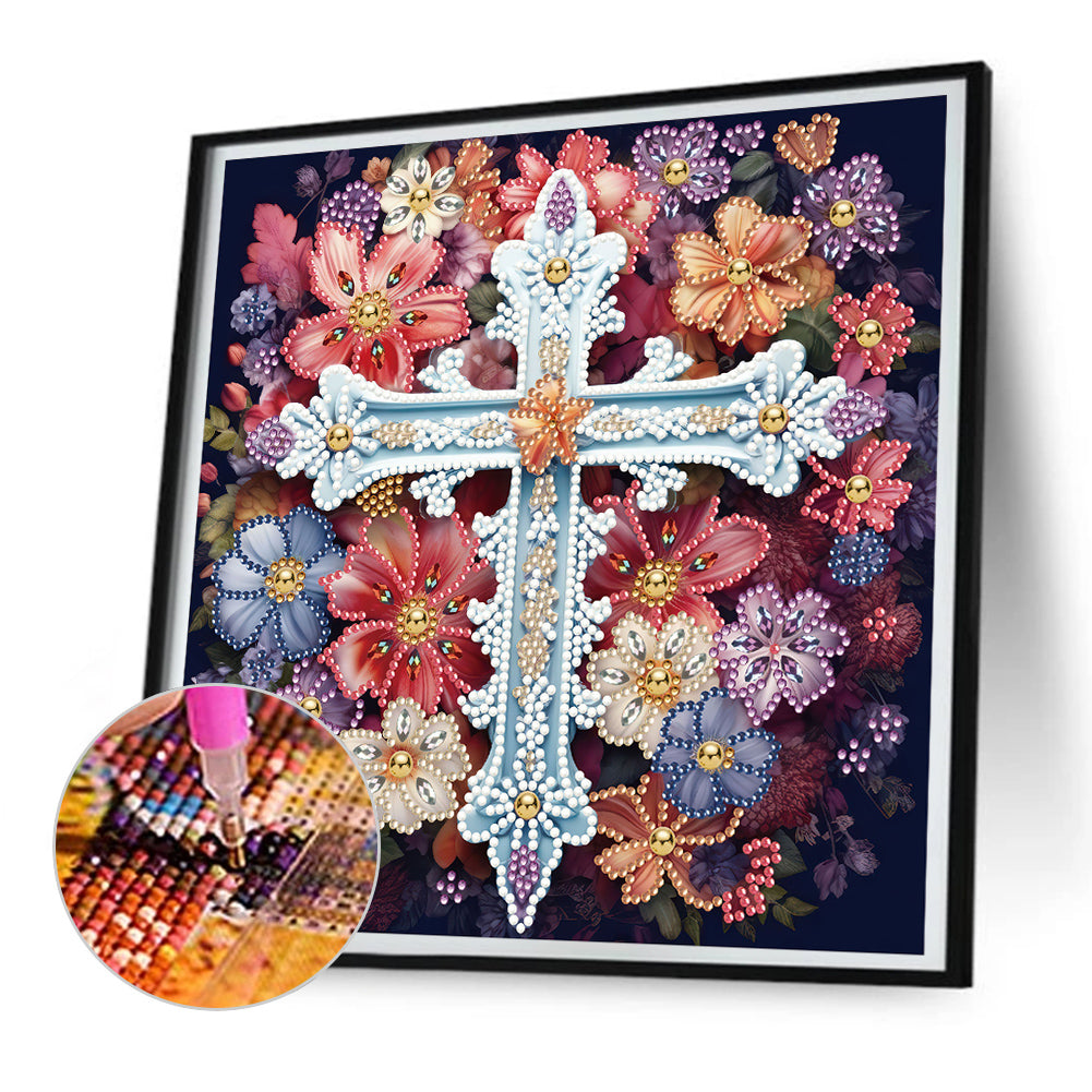 Cross Paper Painting - Special Shaped Drill Diamond Painting 30*30CM