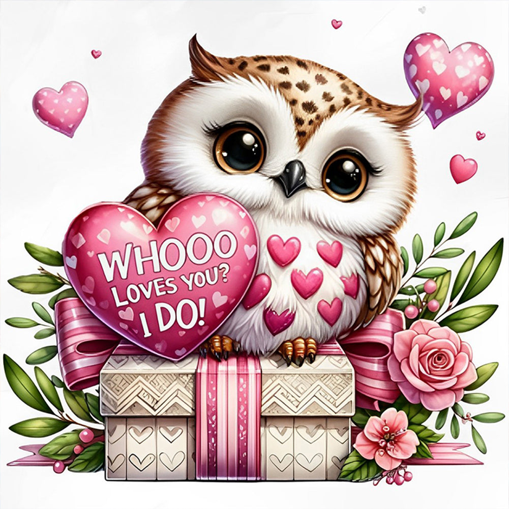 Love Owl - 11CT Stamped Cross Stitch 40*40CM