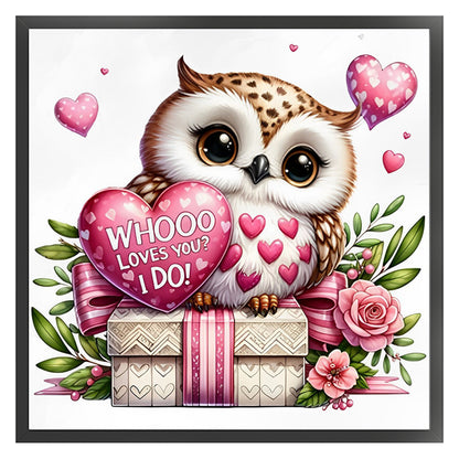 Love Owl - 11CT Stamped Cross Stitch 40*40CM