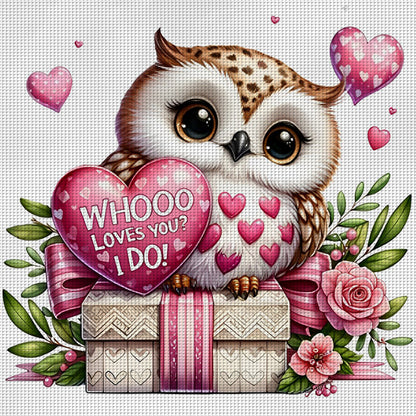 Love Owl - 11CT Stamped Cross Stitch 40*40CM