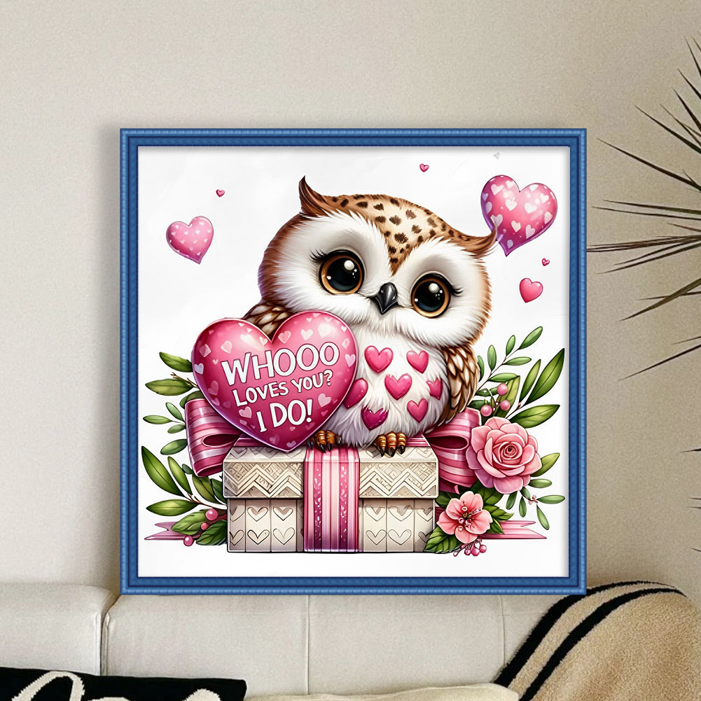 Love Owl - 11CT Stamped Cross Stitch 40*40CM