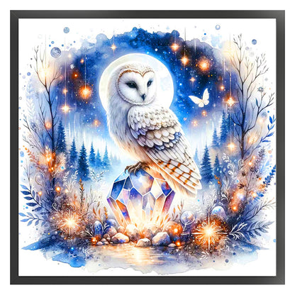 Owl At Night - 11CT Stamped Cross Stitch 40*40CM